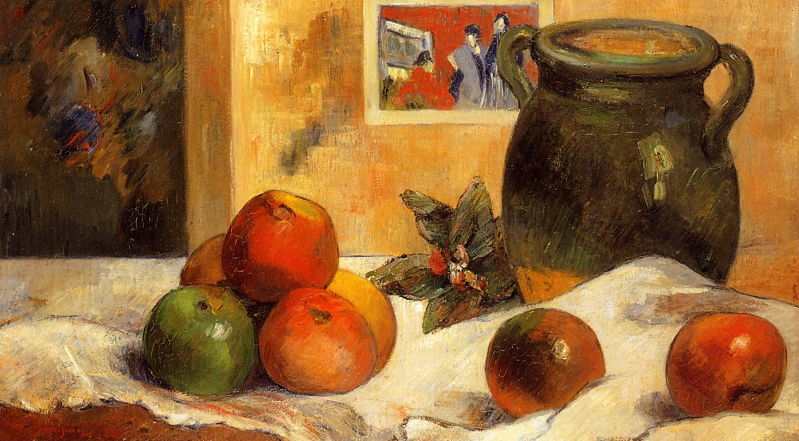 Still Life with Japanese Print - Paul Gauguin Painting